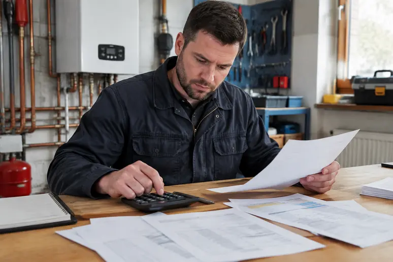 Artisan chauffagiste consultant les nouveaux taux de TVA applicables sur les devis de chauffage central