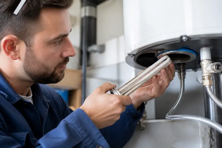 Installation d'une résistance stéatite dans son fourreau de protection en atelier
